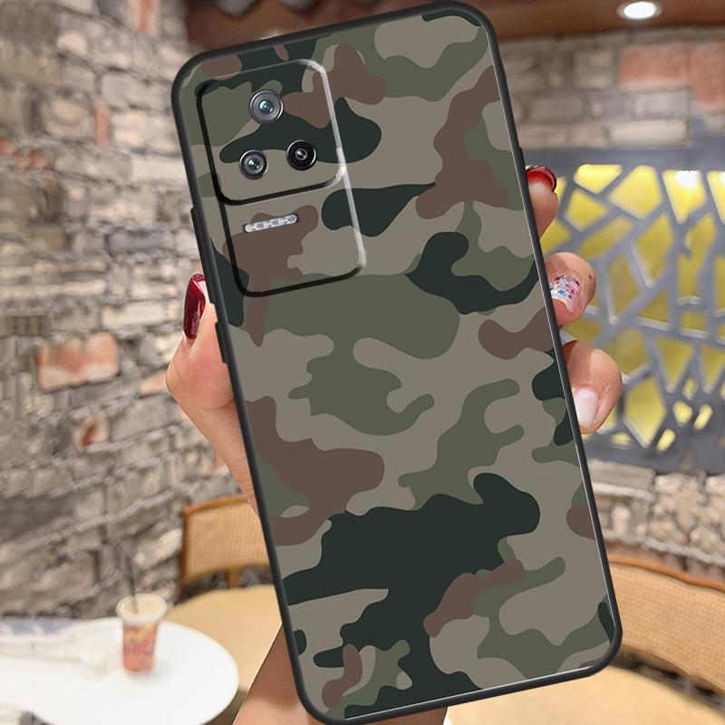 Camouflage Armeefall für Xiaomi 13 14 15 Ultra 11T 12T 13T 14T Pro POCO X7 Pro X3 X5 X6 M6 F5 F6 Pro Hülle