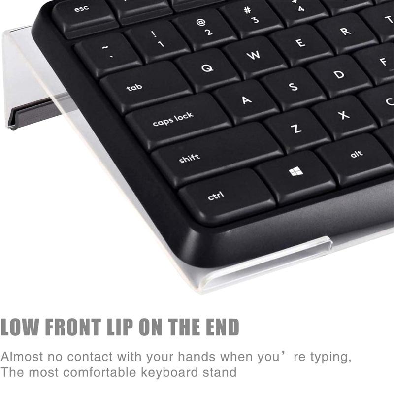 Keyboard Display Stand Laptop Stand Keyboard Riser Notebook Computer Keyboard Feet Acrylic Adjustable Tilting Keyboard Lifter