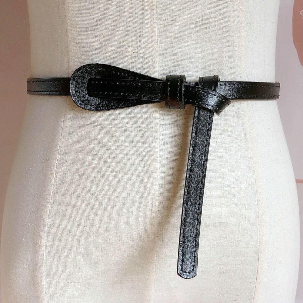 Thin Waist Belt Summer Solid Color Thin Belt Adjustable Waistband Women Waist Belt Corset Belt