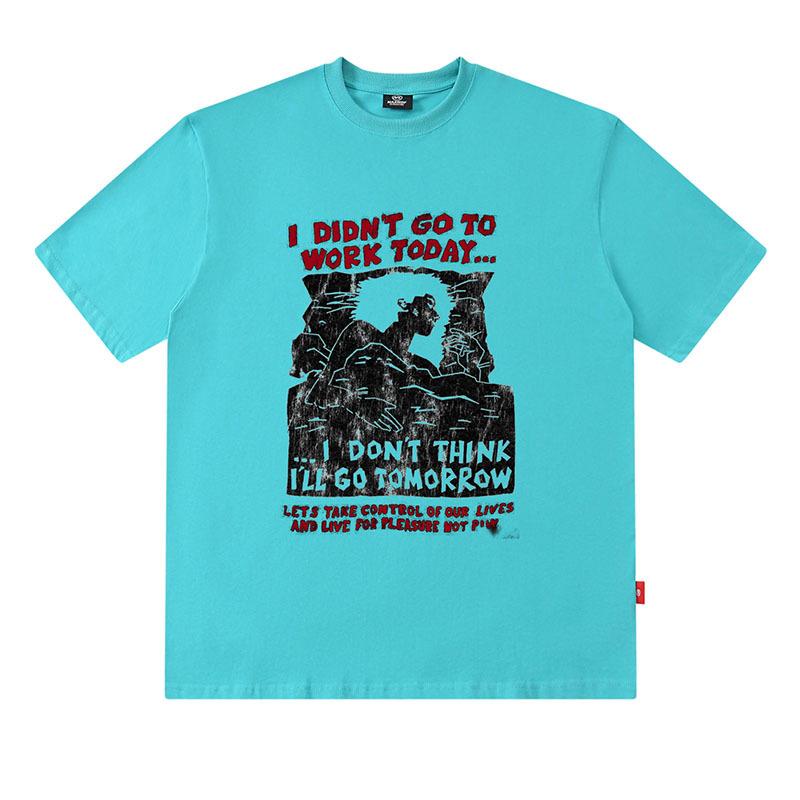 Trendy Brand Men'S T-Shirt American Street Trend Design Butterfly Printing Cotton Short-Sleeved T-Shirt Men And Women