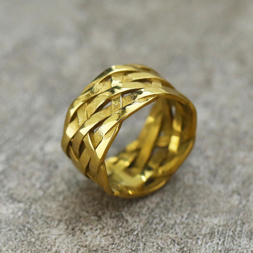 Vintage Weave Viking Symbole Edelstahl Mann Frau Ringe Einfach für Mädchen Freund Schmuck Gothic Paar Fingerringe