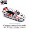 Stock Tuoyi Poprace 1:64 Mitsubishi Evo 4th Generation Iv Rally Champion Car Lancer Flower Car Alloy Model Custom Toys Gifts