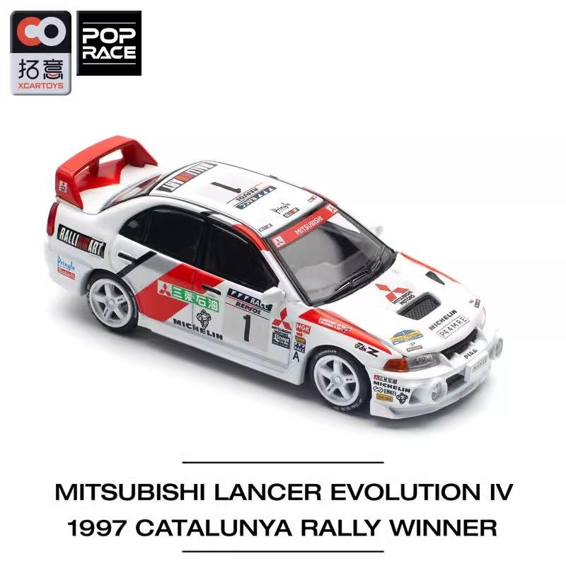 Stock Tuoyi Poprace 1:64 Mitsubishi Evo 4th Generation Iv Rally Champion Car Lancer Flower Car Alloy Model Custom Toys Gifts