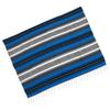 Thick Mexican Woven Blanket Polyester Cotton Soft Vibrant Colors Home Decor Sofa Bedroom Car Use Blue 130X180Cm Blended