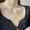 925 Silver Full Diamond Clover Necklace For Women Europe And Usa New Fashion Sweet Temperament Ladies Famous Brand Jewelry Gift