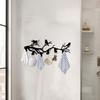 Bohemian Black Metal Bird Hooks Heavy Duty Rustic Wall Decor