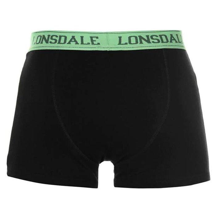 Lonsdale Boxer Shorts, 2 Pack, Black FL, Size M
