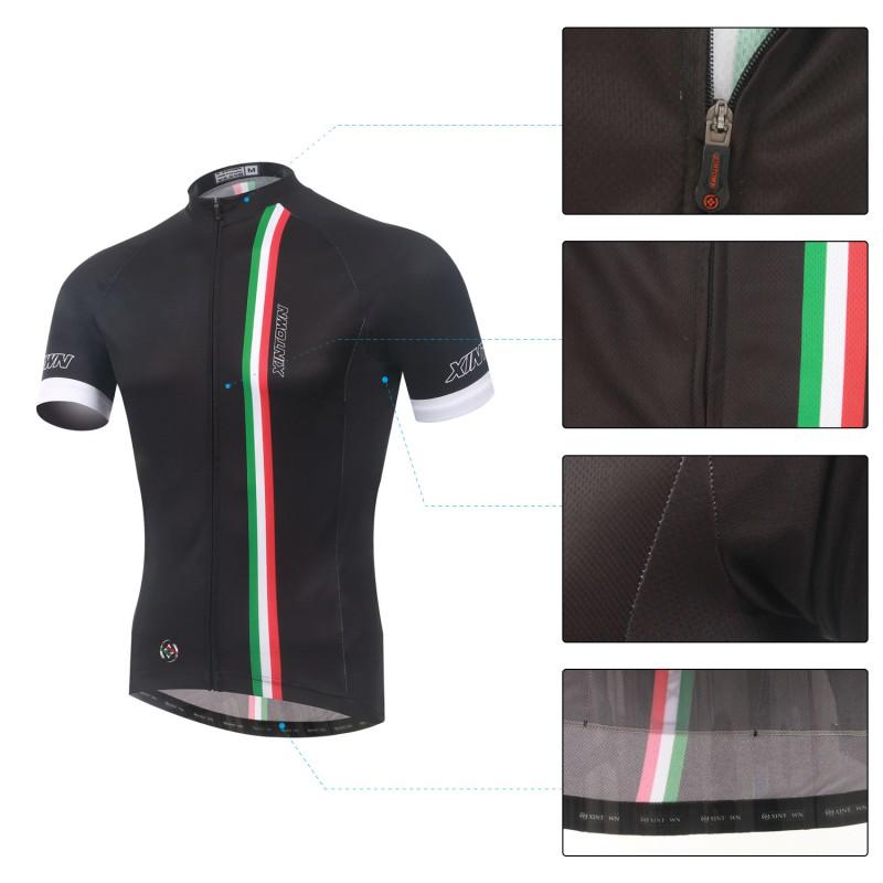 Mens Cycling Jersey Short Sleeve Breathable Quick-Dry Bike Sport Shirt Riding Apparel
