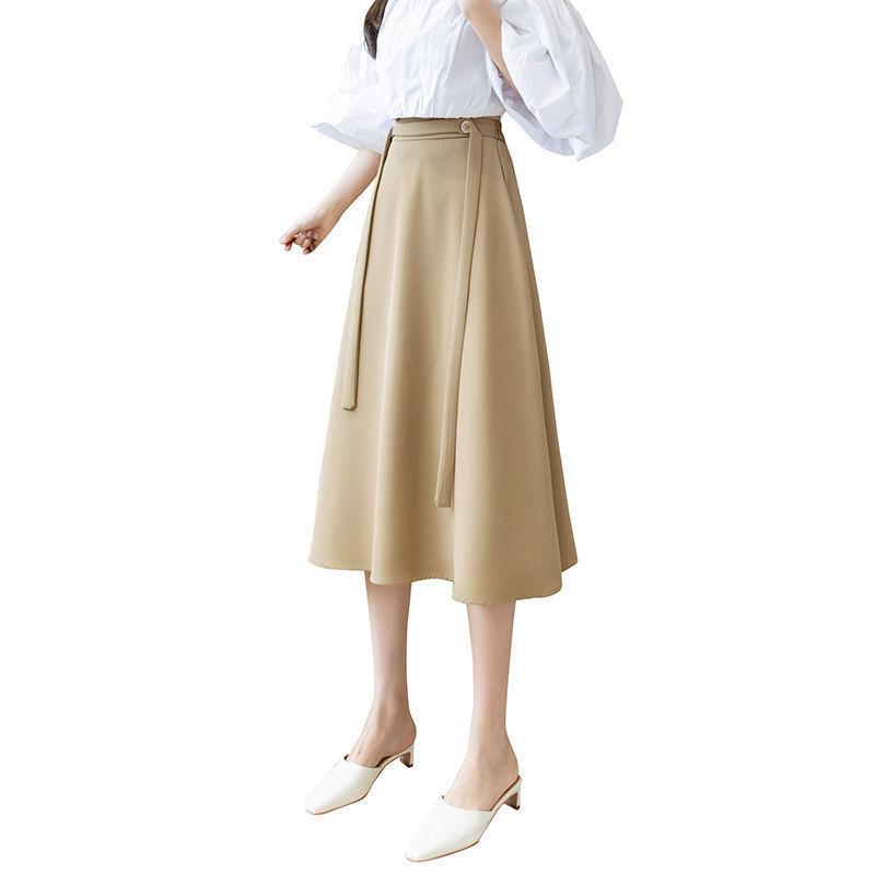 Half-length Skirt Women's Mid-length Chiffon Summer New Irregular Fashion High-waisted A-line Small Skirt