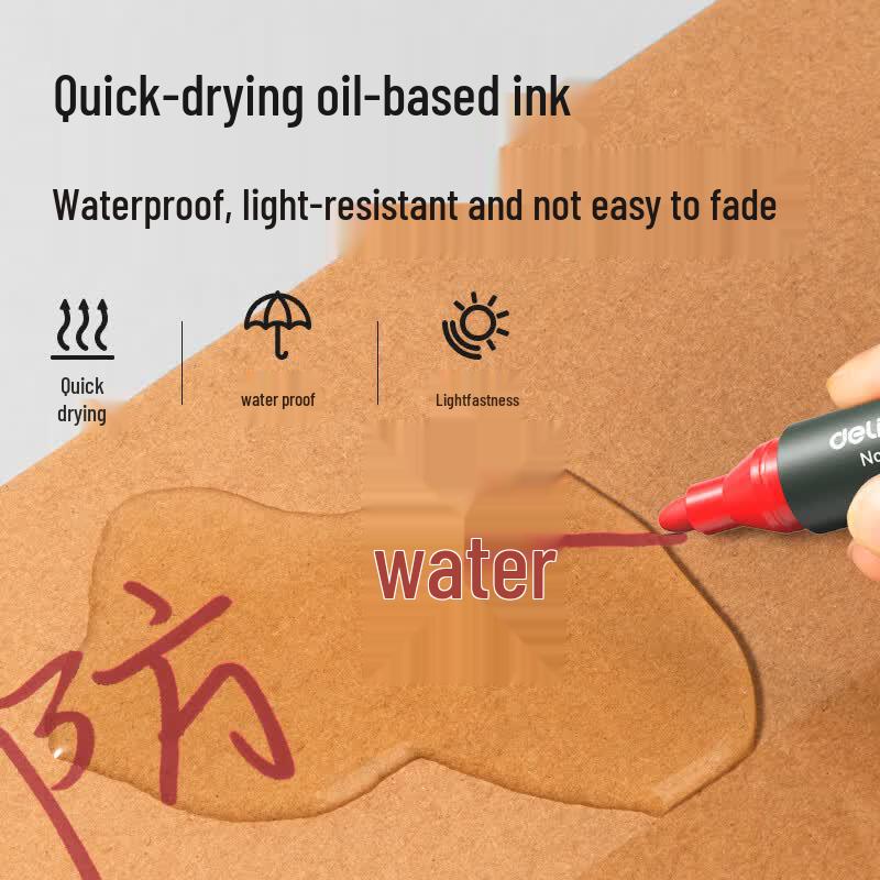 Deli Broad Tip Oil-Based Marker Pen