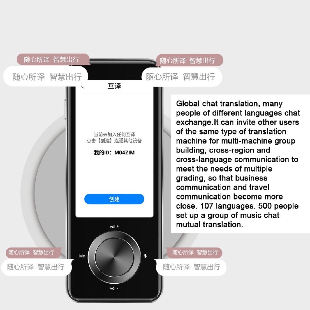 NEW M9 USB2.0 Translator Touch Screen WIFI bluetooth 107 Language 12 Offline Languages Camera-translation Instant-Voice Mini Translator