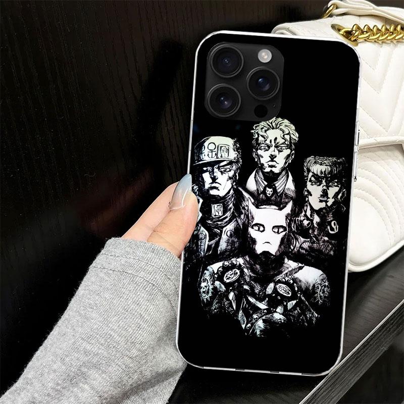 JoJo Kira Yoshikage Killer Queen Case for iPhone 13 12 Mini 11 Pro Max Soft Phone Cover X XS XR 7 SE 8 Plus 6 6S 5 5S Silicone B