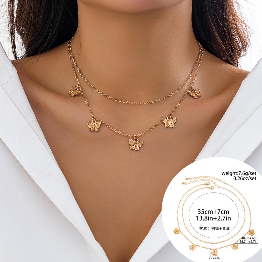 Sweet and Cool O-chain Body Chain, Creative Spice Girl Wind Small Butterfly Fringed Double Waist Chain