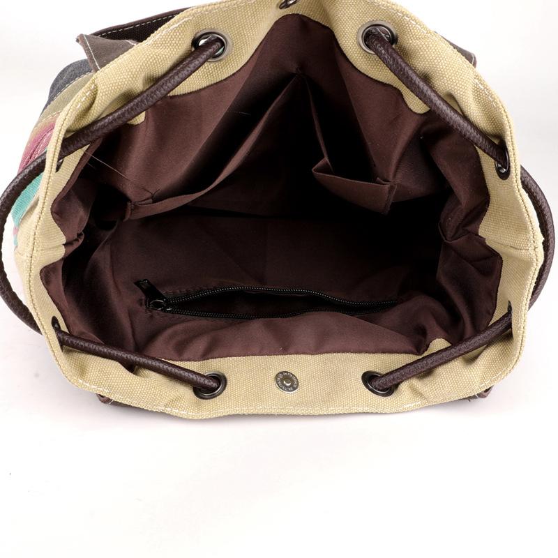 Große Schultertasche aus Canvas in Kontrastfarbe für Damen