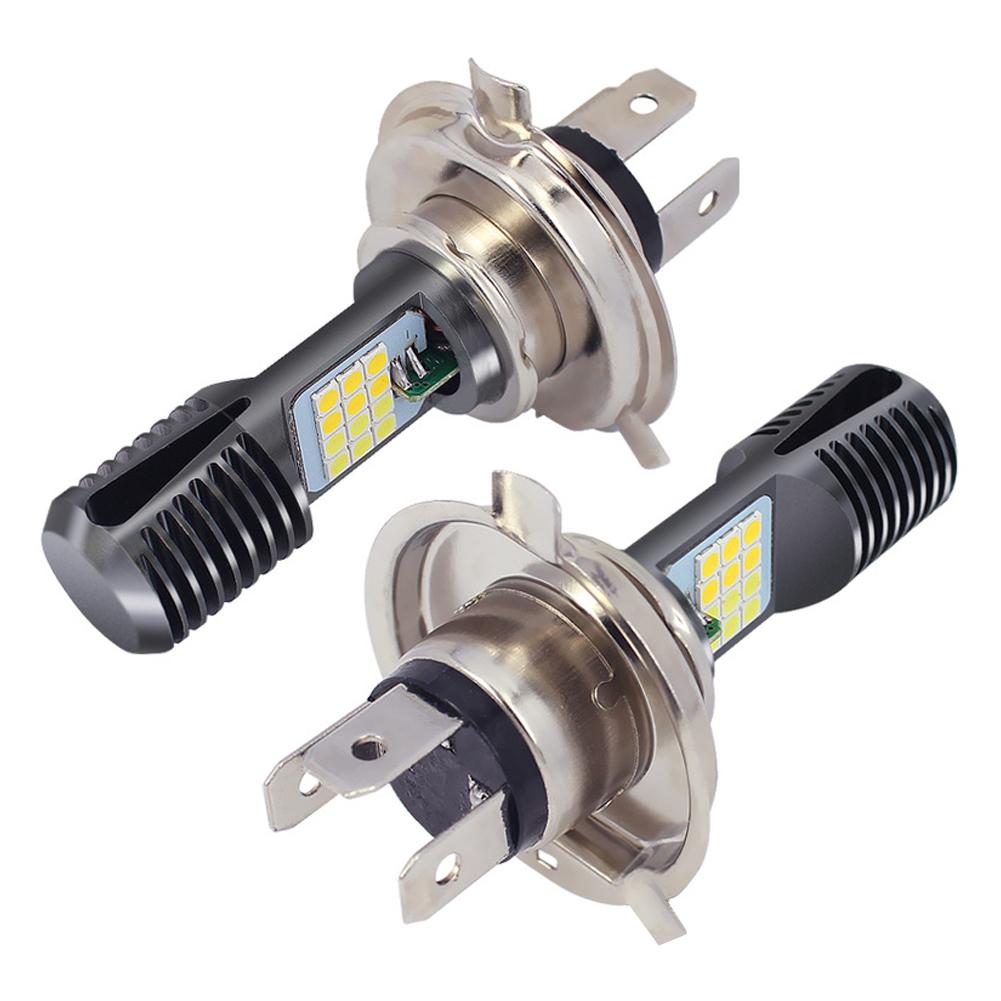 Motorcycle Headlight Motorcycle Scooter H4 BA20D PX15D 24 LED Light Super Bright Light Lamp Moto DRL Lights