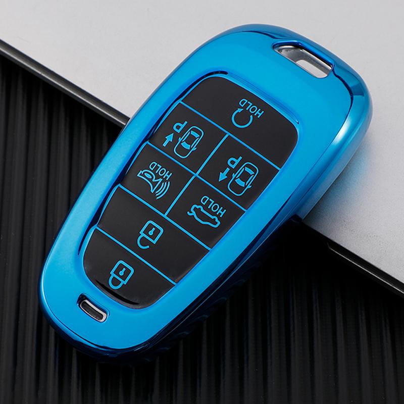 7 Tasten TPU Autoschlüsselhülle für Hyundai Sonata Nexo DN8 Santa Fe TM Tucson NX4 2020 2021 Hyundai Staria Hyundai Ioniq Schlüsseletui Zubehör