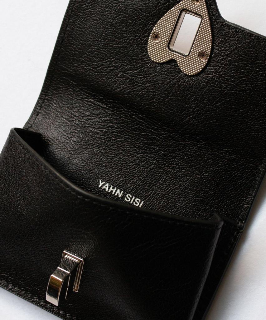 Yahnsisi Heart Vintage Leather Wallet - Black