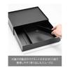 Yamazaki Jitsugyo 10712 Amenity Drawer Storage with Tray, Black W27 x D21 x H7.2cm Tower Amenity Case, Accessory Case, Accessory Storage, Movable