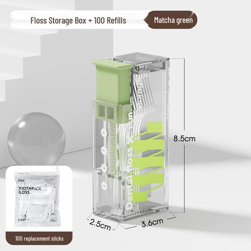 Automatic Pop-up Portable Mini Floss and Toothpick Storage Box