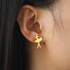 Teamer Ballet Danceing Beauty Girl Stud Earrings For Women Girls Stainless Steel Fashion Jewelry Valentine's Day Gift 2026 New