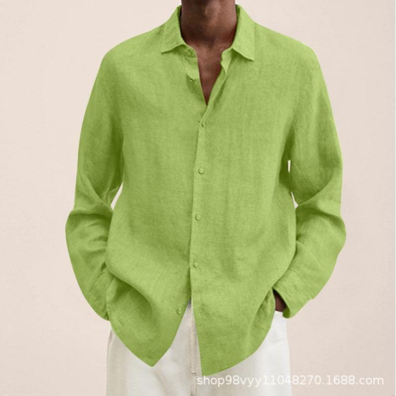 Nuova Camicia da Uomo Stampata a Maniche Lunghe Autunnale, Top alla Moda Versatili Casual