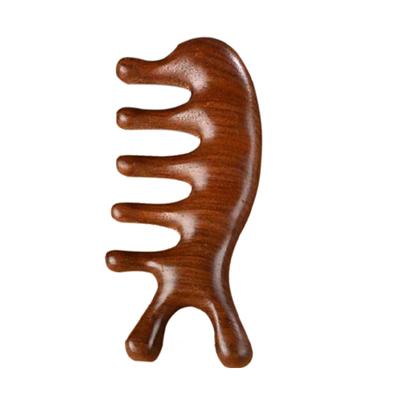 Massage Comb Head Massager Sandalwood Five Tooth Comb Whale Comb Scalp Scraping Massager Body Massage Tool