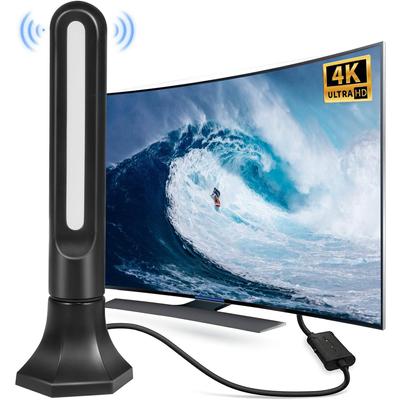 2023 Güçlendirilmiş HD Dijital TV Anteni 250+ Mil İç Mekan/Dış Mekan - Destek 4K Anahtar Amplifikatörü Sinyal Güçlendirici - 19,6 ft Koaksiyel TX018 SİYAH