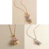 Ice Cream Necklace With Pearl Pendant For Casual Wear Perfect Gift For Teens