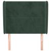 VidaXL Tête de lit avec oreilles Vert foncé 93x23x118-128 cm Velours3117855