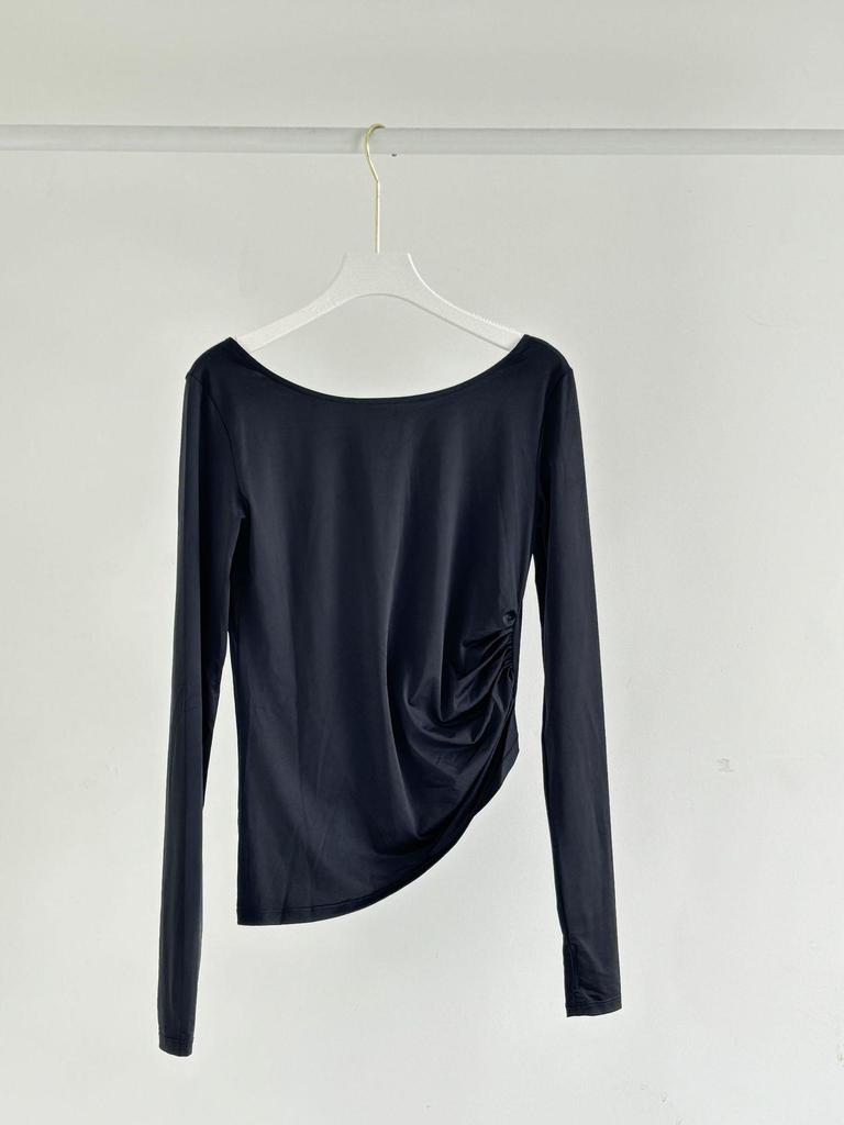 Women's Autumn V-Neck Long Sleeve Yoga Top - Nude Feeling, Ideal for Running, Fitness, and Pilates