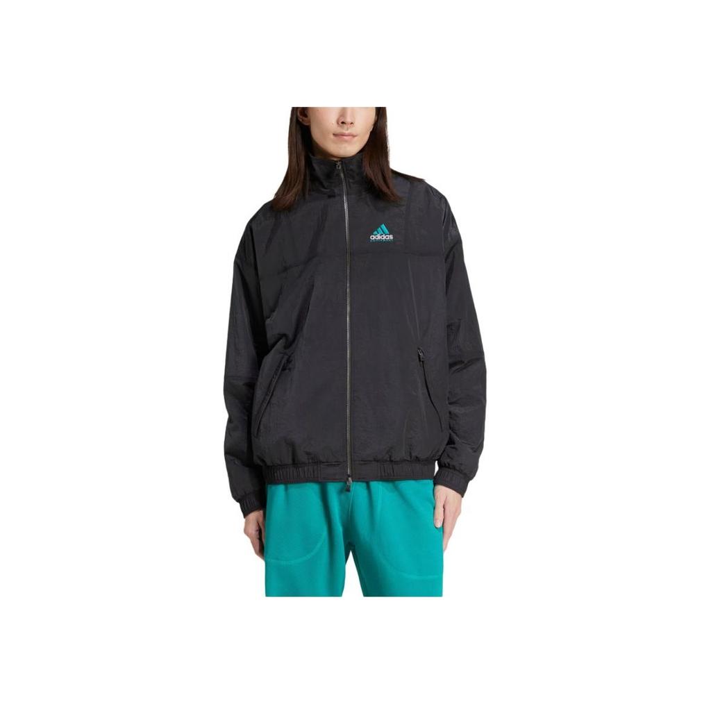 adidas Giacca Uomo Nera con Logo Originals Ricamato, Collo Alto e Maniche Lunghe JM6687
