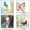 GORGECRAFT 6.3x6.3 4 Styles Spring Butterfly Vinyl Window Clings Non Adhesive Reble Window Decals Stairway Sliding Glass Door Stickers Film to
