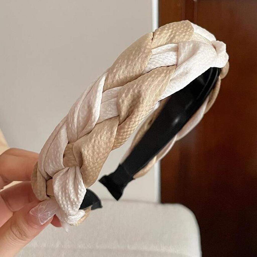 PROLY New Fashion Headband Handmade Patchwork Braided Turban Hairband Spring Hair Accessories