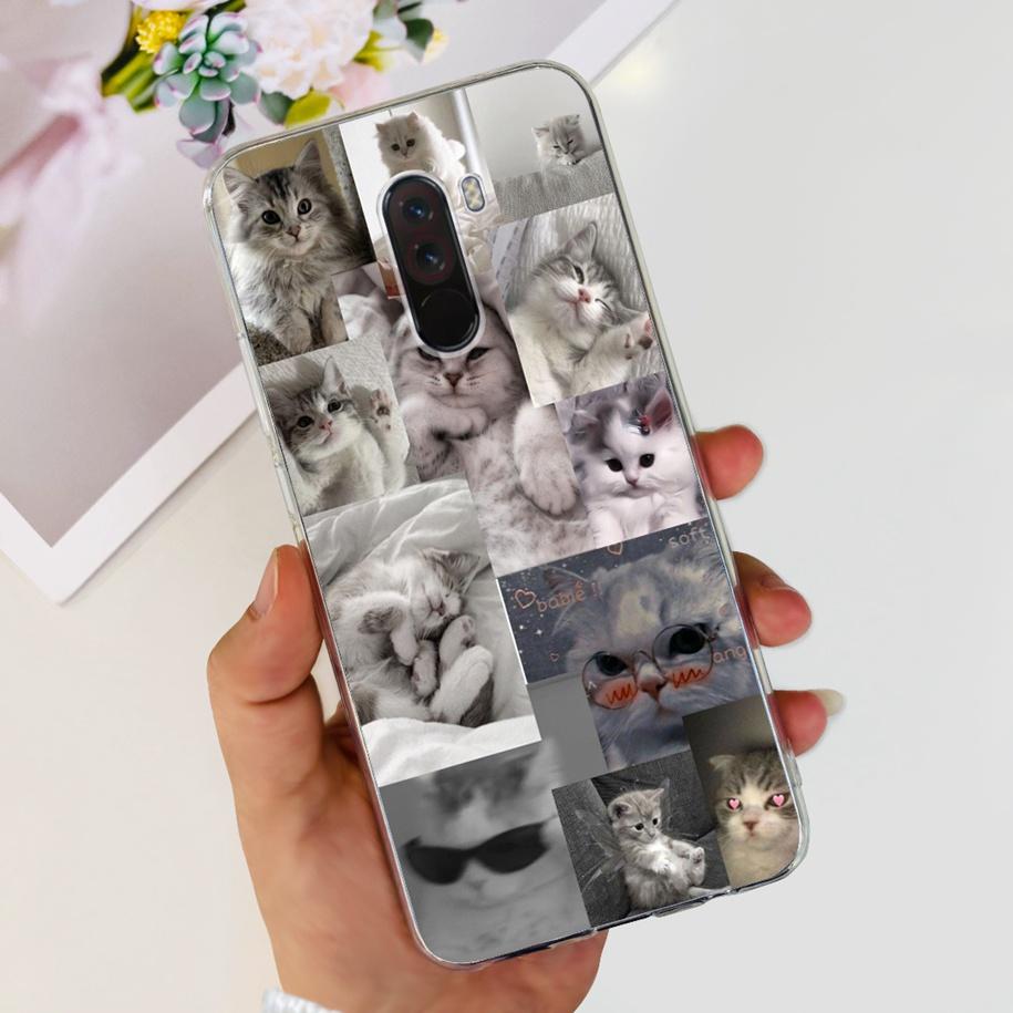 Para Xiaomi Pocophone F1 Funda Poco F1 Moda Flor Cubierta Silicona Suave Delgada Funda de Teléfono Para xiaomi Pocophone F1 Global F 1 Funda