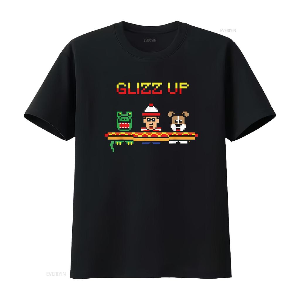 Glizz Up Funny Hot Dog Cute Vintage Retro For T Shirt vintage Washed Soft Unisex Top For Everyday Wear homme graphic fashion