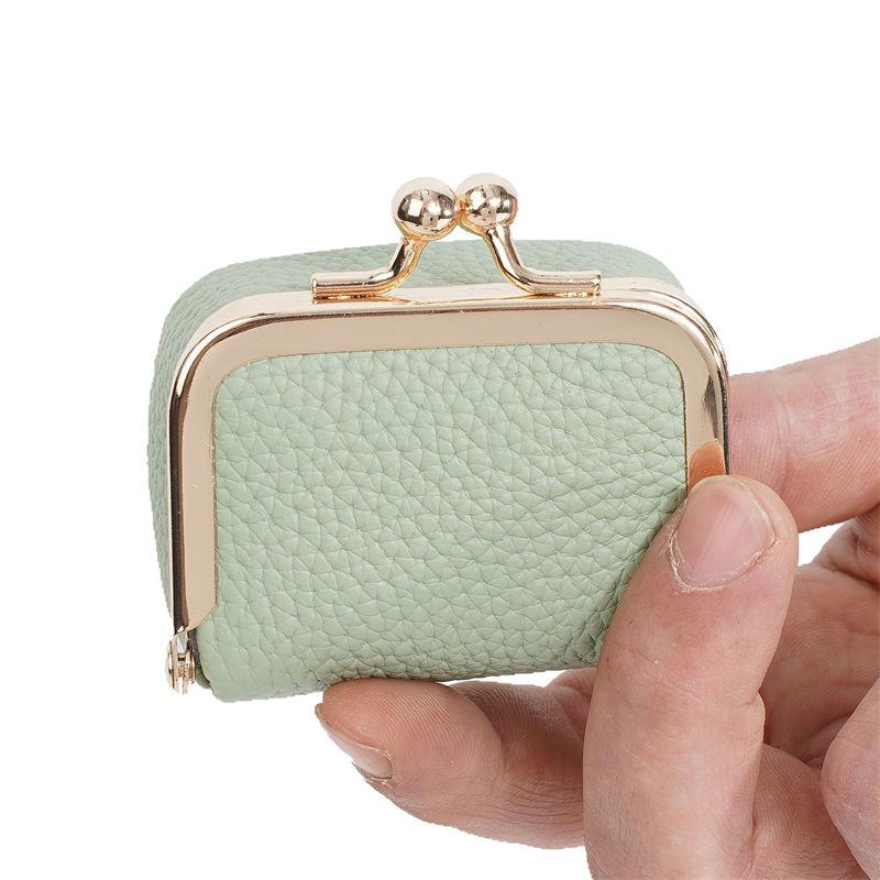Baellerry Fashion Mini Purse for Women Genuine Leather Ring Earrings Jewelry Storage Box Ladies Coin Purse GZW