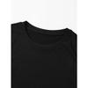 T-shirt imprimé épaules dénudées tailles européennes | Haut décontracté à manches courtes et col rond Printemps/Été | Vêtements décontractés pour femmes