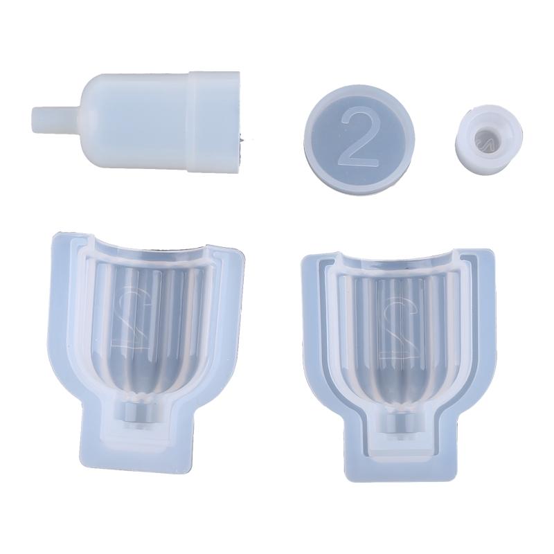 Bottle Resin Mold Storage Bottle and Stopper Resin Mold Jars Silicone Epoxy Mold for DIY Perfume Liquid Container Crafts