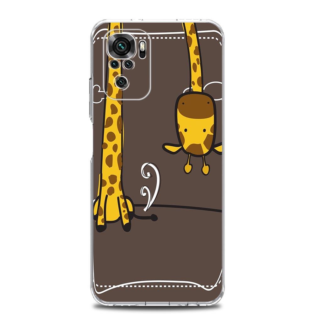 giraffe illustration Soft TPU Phone Case For Xiaomi Redmi Note 15 14 13 12 4G 10 11 Pro Plus 5G 14C 13C 12C 10C 9A Cover