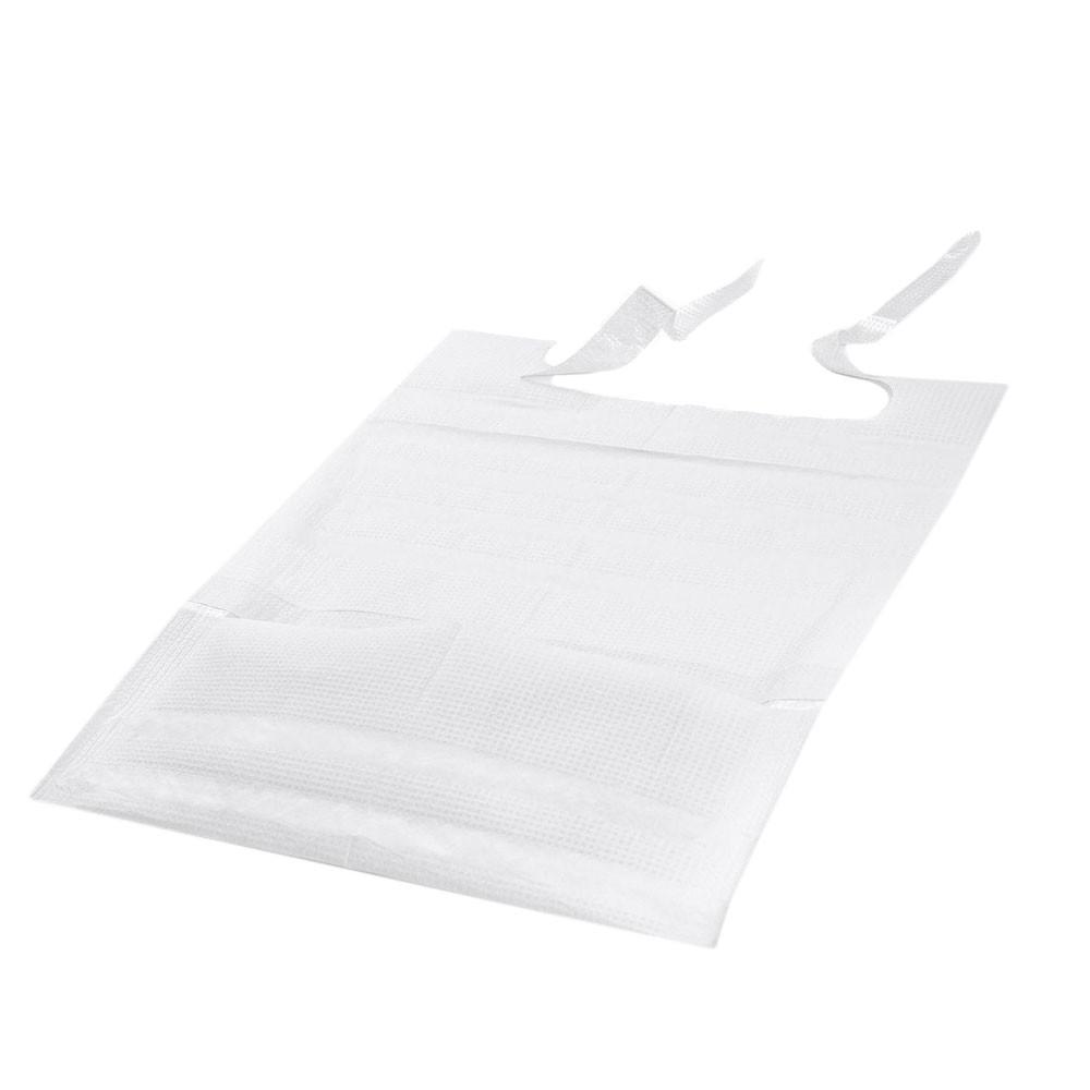 Dental Bib With Pocket 39cm X 48cm White Foiled 54g Dentixpro 50pcs
