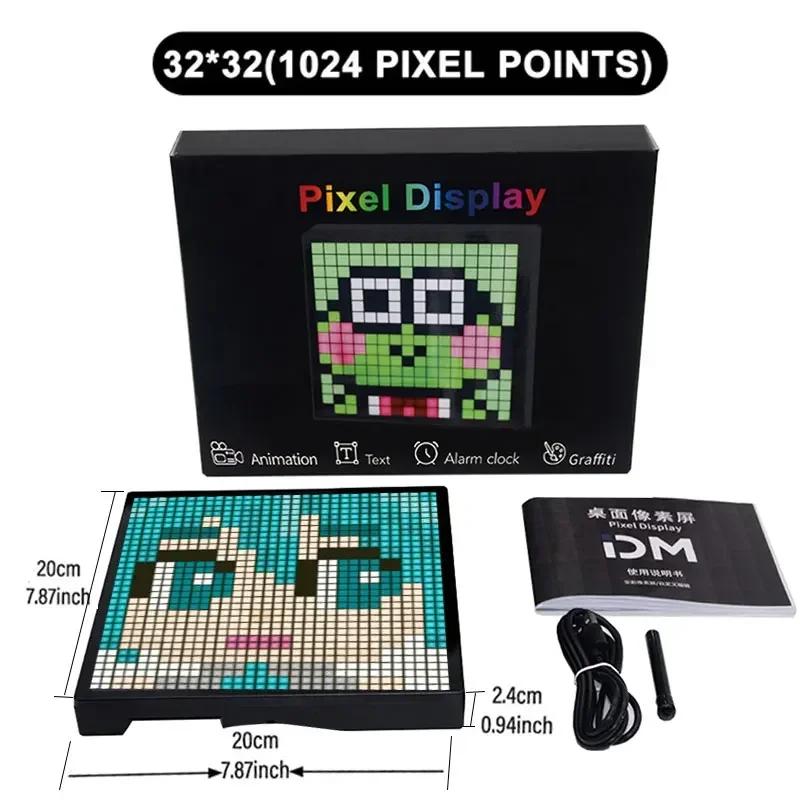 

Smart LED Matrix Pixel Display RGB DIY Graffiti Bluetooth App Control Art Display For Gaming Room Decor Cool Animation Frame USB Plug