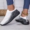Light Elastic Walking Shoes for Women Knitted Mesh Flats Ladies Slip-ons Soft Sole Loafers Jogging Casual Sports Shoes Mother Shoes
