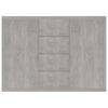 Sideboard Concrete Gray 88x30x65 cm Engineered Wood