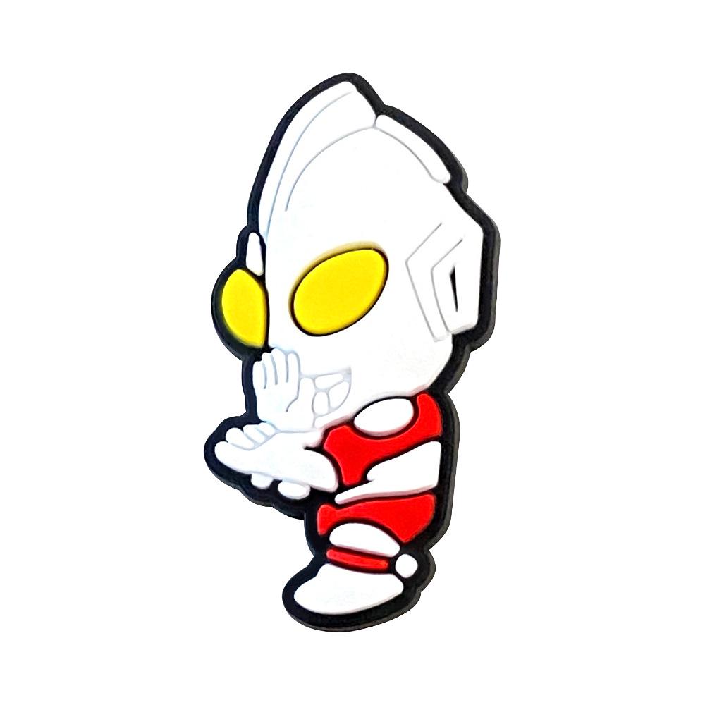 16pcs Cartoon Ultraman Monster Shoe Charms, Soft PVC DIY Accessories
