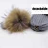 Winter Baby Hat Warm Knitted Hats For Kids Real Fur Pompom Beanie Solid Color Children Cap For Girls Boys