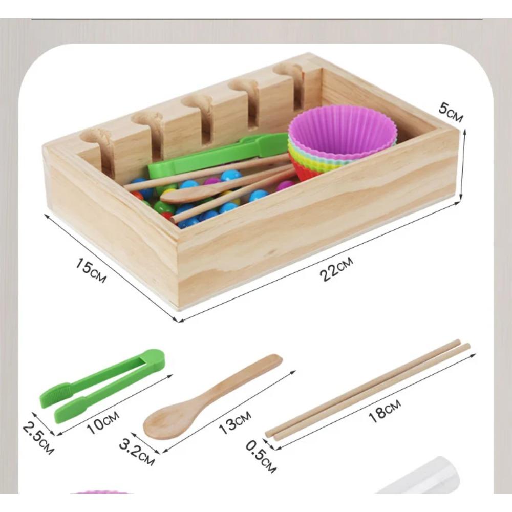 Montessori Educación Temprana Clip Tubo de Ensayo Cuentas de Color Niños Color Cognitivo Coordinación Mano-ojo Juguetes Educativos para el Cerebro