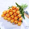 5 Pcs Artificial PU Tulip Real Touch Fake Flower Bouquet Fake Floral Arrangement for Wedding Spring Home Office Party Decoration