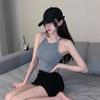 Pure Desire Style Spice Girl Neck Sling Small Vest Women's Summer Slim Fit Sexy Outer Wear Bottoming Shirt Top