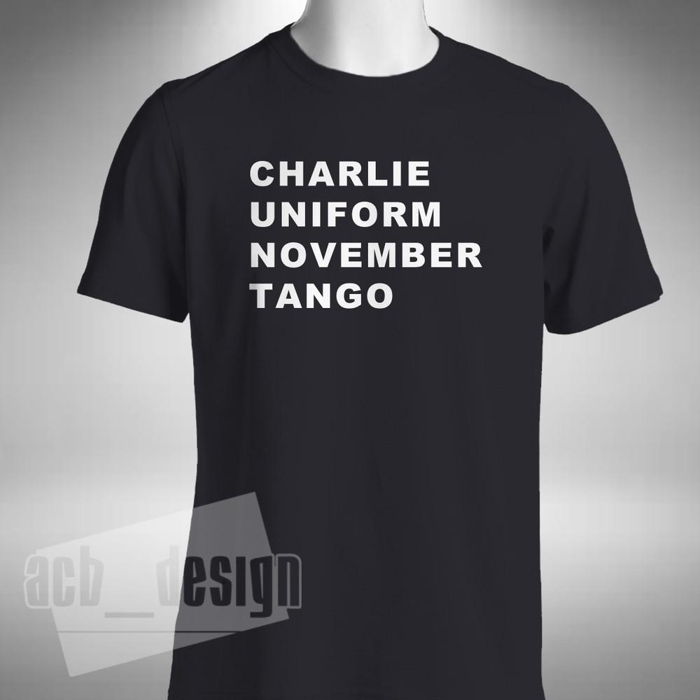 

Charlie Uniform November Tango Mens T-Shirt Funny Phonetic Alphabet Small to 5XL 4XL