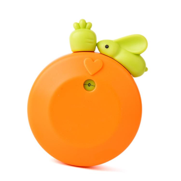 Cute Mechanical Timer Multipurpose Innovative Cartoon Rabbit Accurate Kitchen Timer for Kids Study Cooking Orange